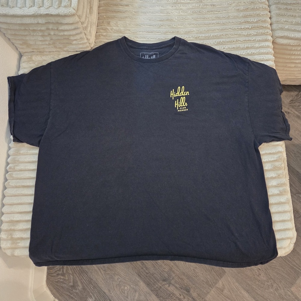Rare Limited Edition Mens Hidden Hills Club Member Black Yellow T Shirt 3x Large